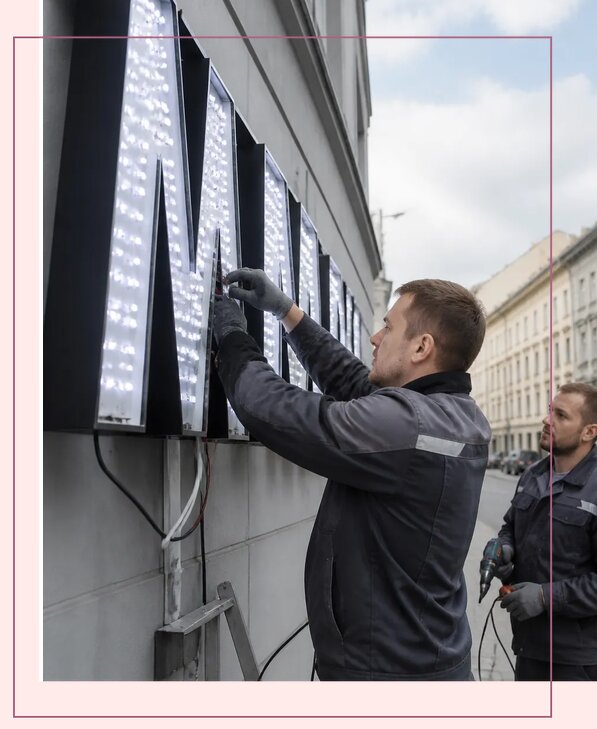 Изготовление и монтаж светодиодных LED вывесок в Лесосибирске